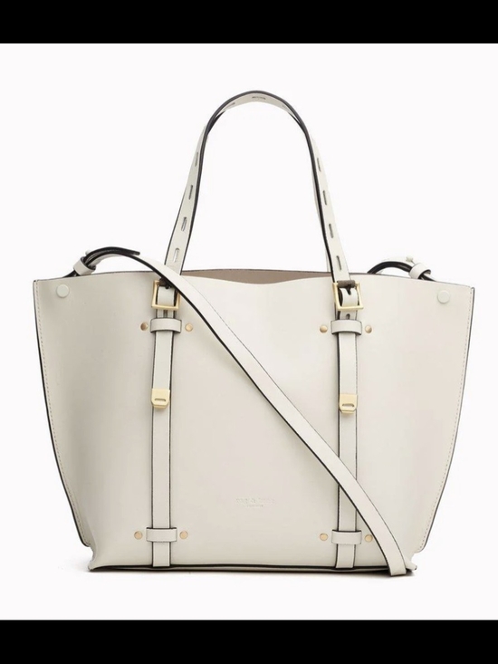 NWOT rag & bone Mini Field Tote Bag Antique White Leather Luxury $220